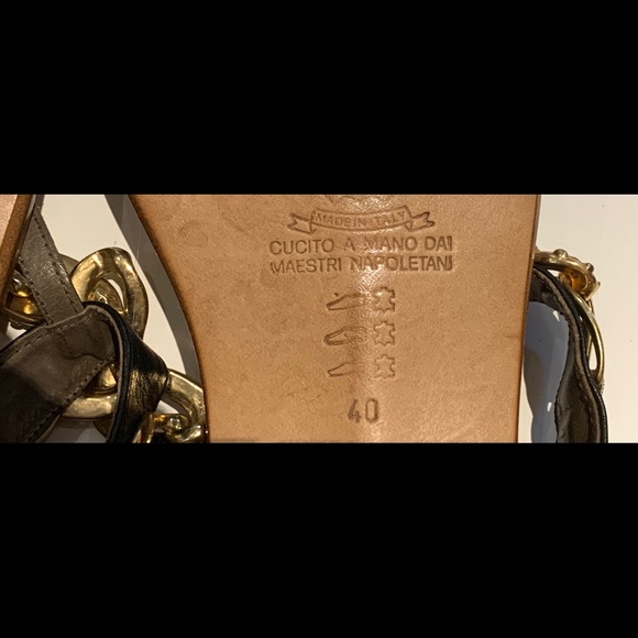 Women’s Italian leather Gabrielle Sandals -Size 40 - Picture 2 of 12
